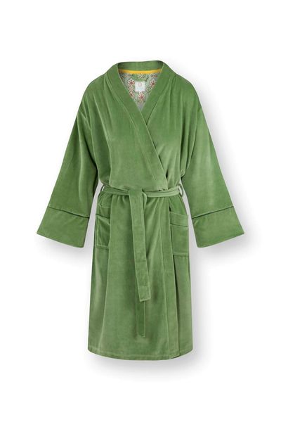 Naomi Kimono Velvet Groen