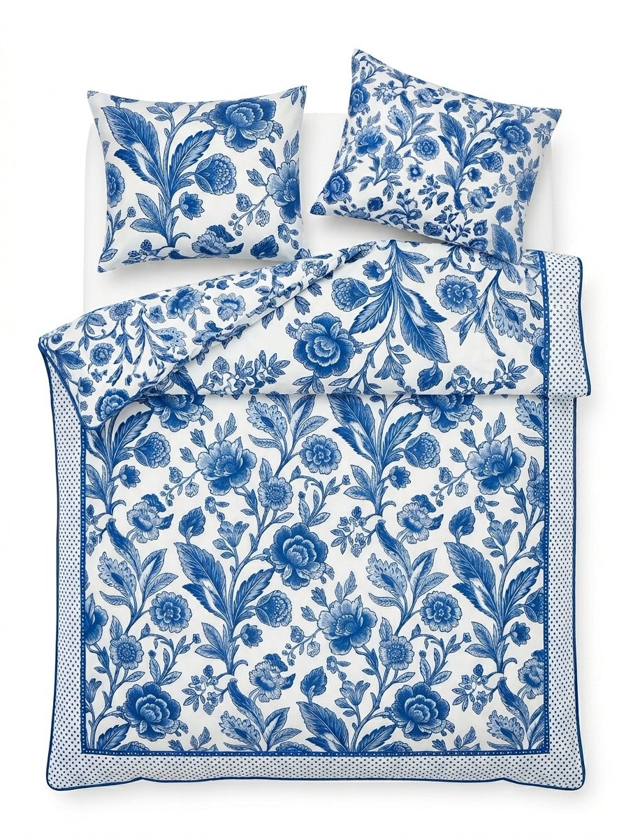 Dekbedovertrek Set Folklore Chintz Blauw