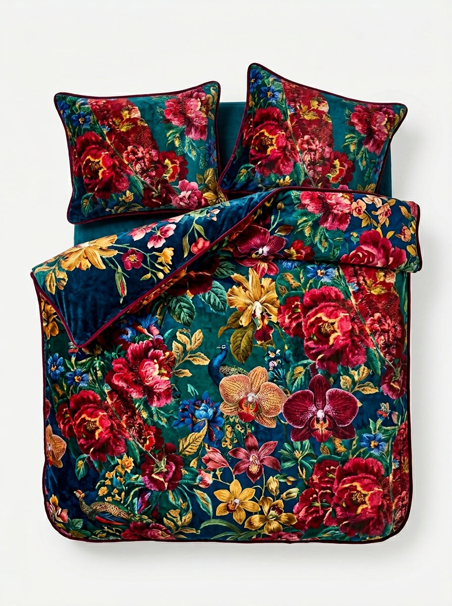 Dekbedovertrek Set Poppy Stitch Donker