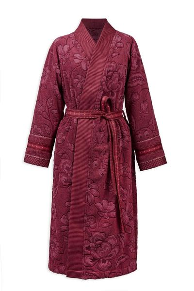 Badjas Jasmin Jacquard Donkerroze