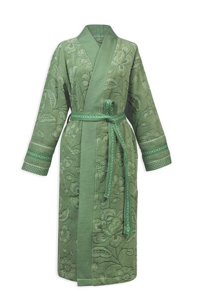 Badjas Jasmin Jacquard Groen