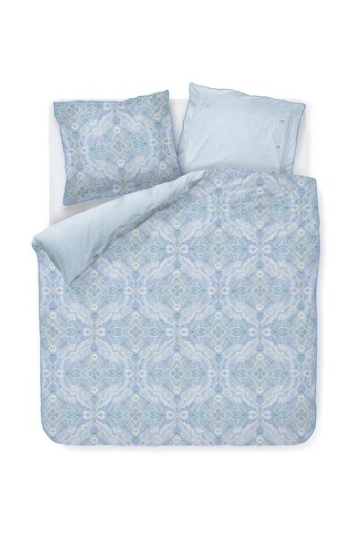 Duvet Cover Set Moon Flower Light Blue