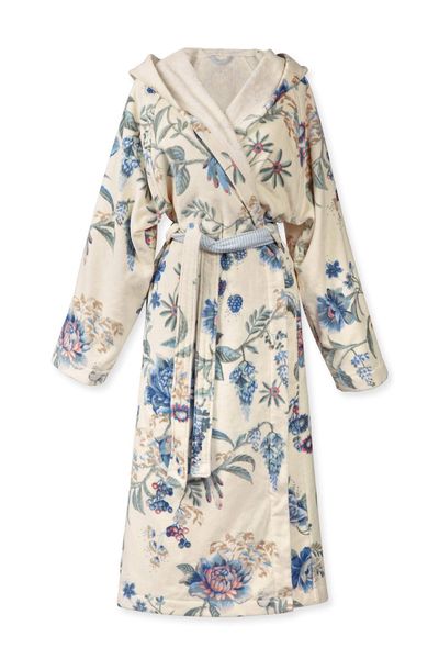 Badjas Secret Garden Wit/Blauw
